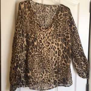 Animal print blouse